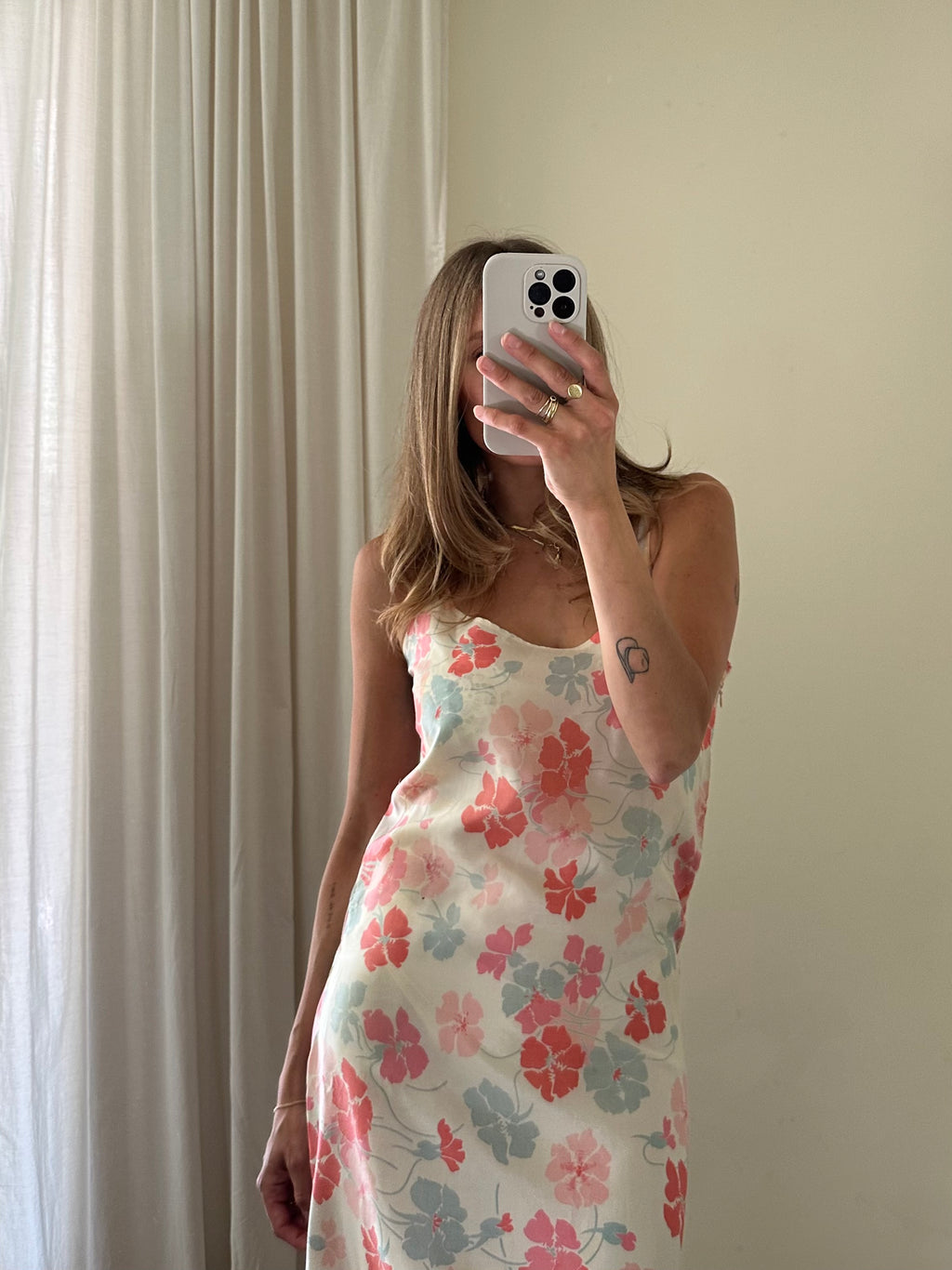 Vintage Floral Midi Dress  haysvintage