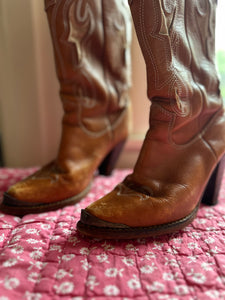 Vintage Zodiac Inlay Boots