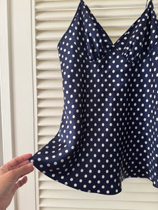 Vintage Navy Polka Dot Camisole