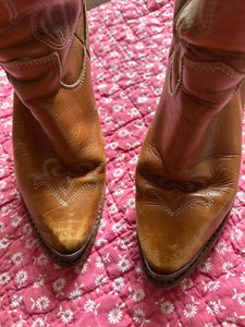 Vintage Zodiac Inlay Boots