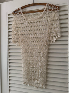Vintage Pearl Beaded Top
