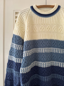 Vintage Blue Stripe Knit