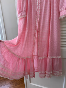 Vintage Gingham Maxi Dress