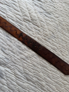 Vintage Leather Tooled Belt